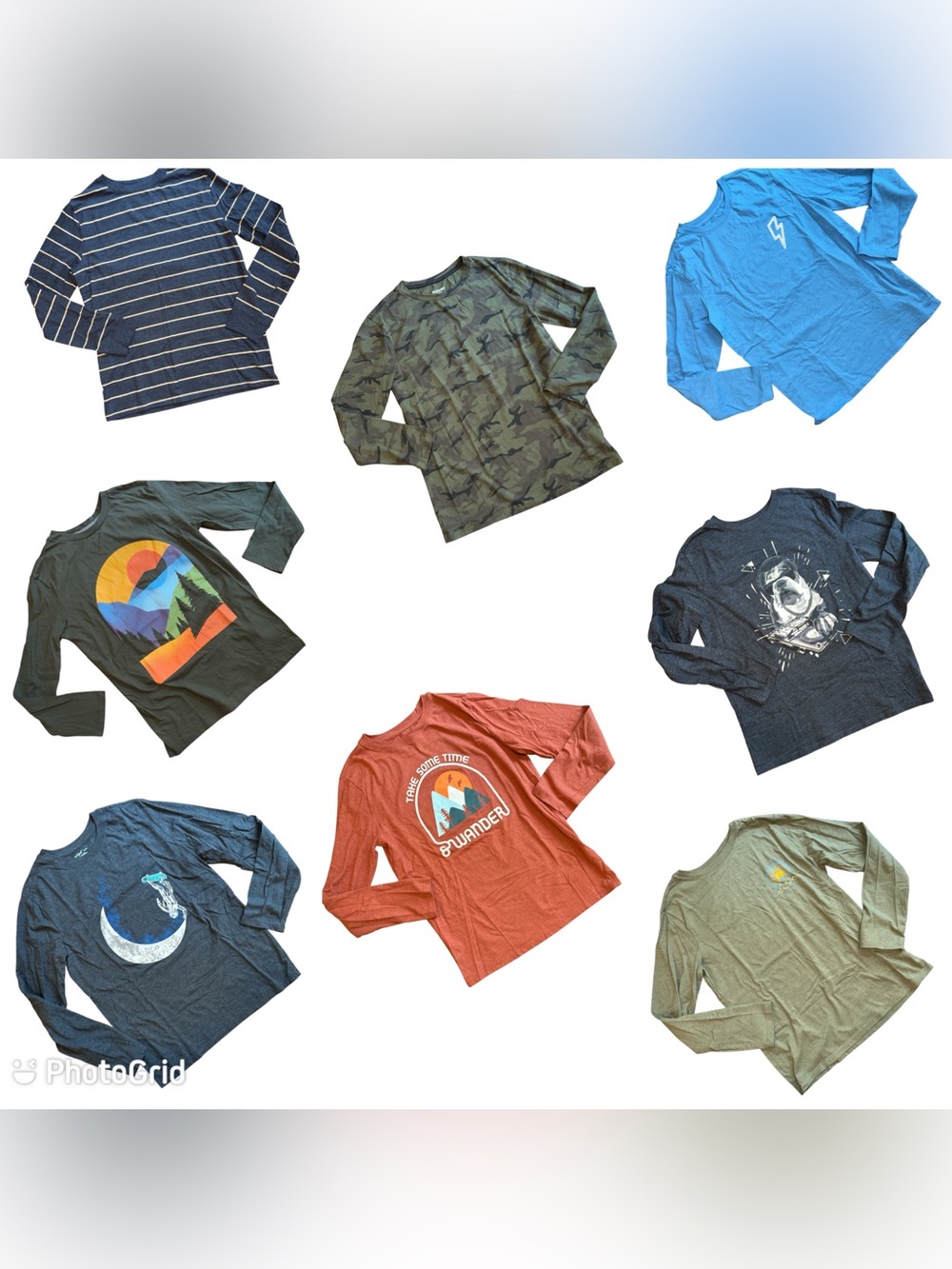 Boys Long-Sleeve Graphic Tee Lot - Size 14